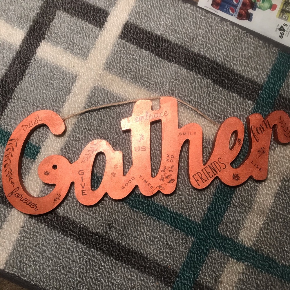 Phrase wall hanging decor